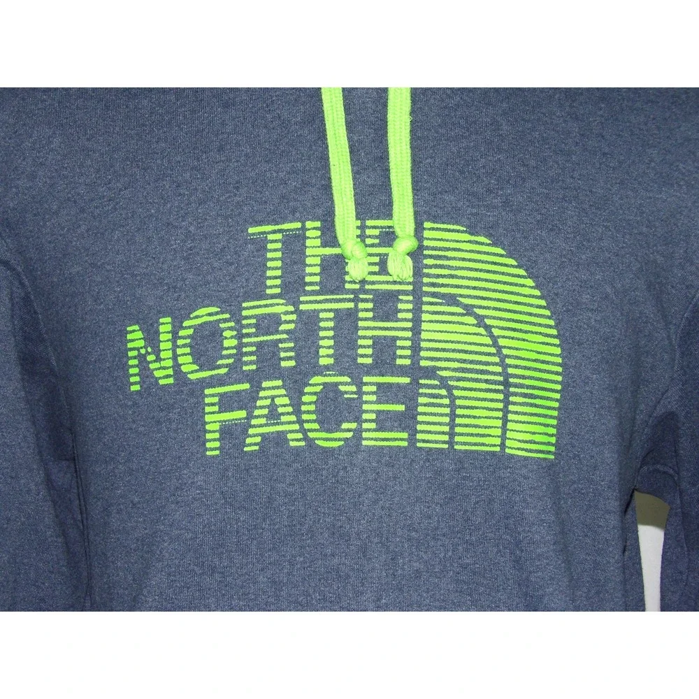 The North Face Blue Cotton Blend Pull‎ Over Hoodie Sweatshirt Men's Large